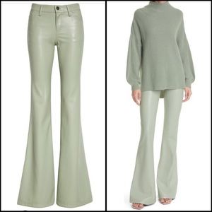 NWT ALICE + OLIVIA sage leather pant $395